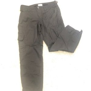 Black cargo utility pants